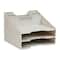 Mind Reader Desktop Organizer, Vertical File Holder, Paper Trays, Office, Plastic, Beige